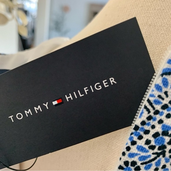 TOMMY HILFIGER V-Neck Summer Dress Blue Paisley Print - Picture 12 of 14